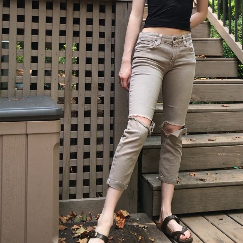 Joe’s Slim Crop Tan Jeans